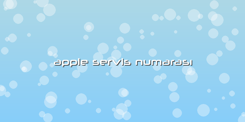 Apple Servis Numarası